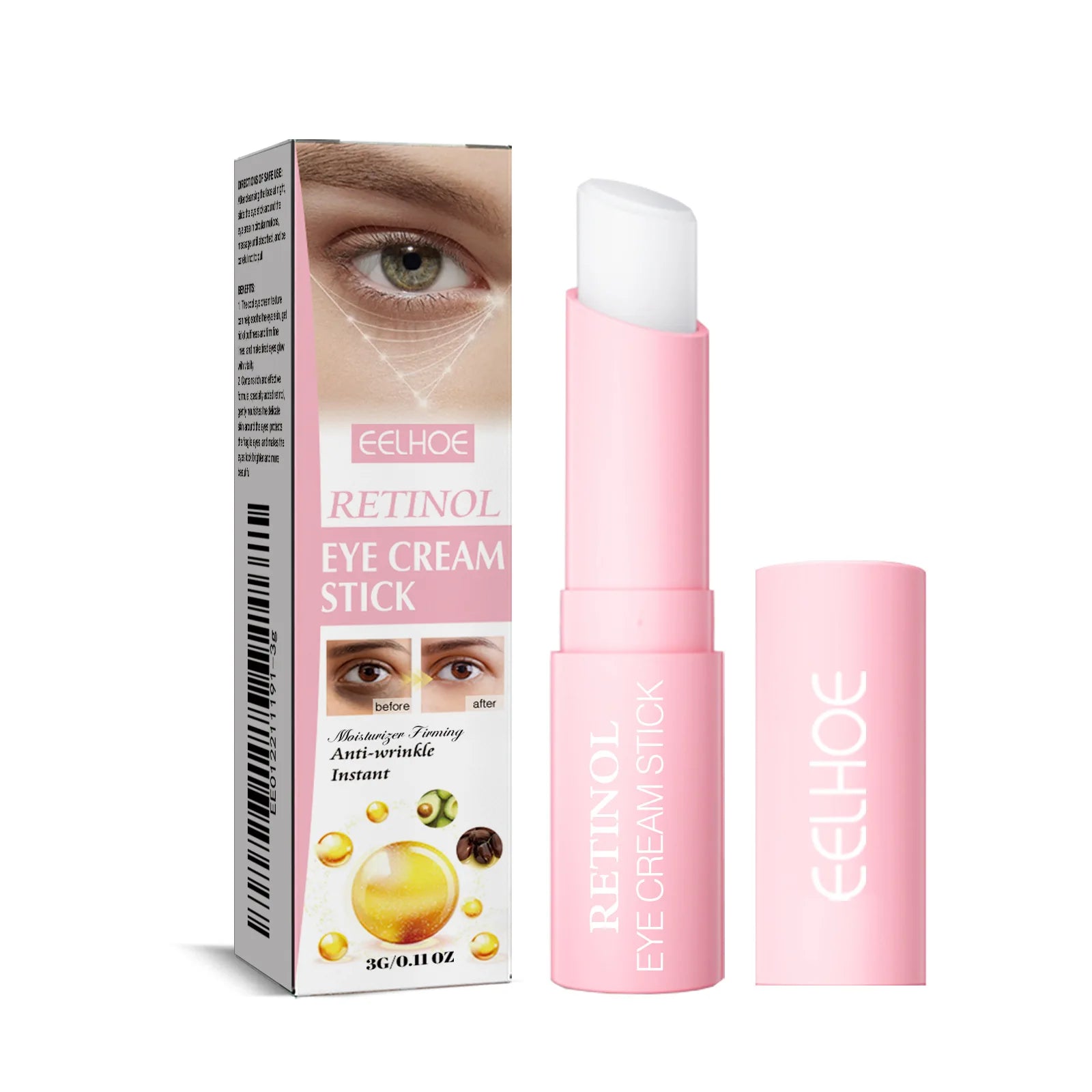 Eye Cream Stick Lighten Lines and Dark Circles and Bags Firming Repair Lift Anti-Wrinkle Eye Cream